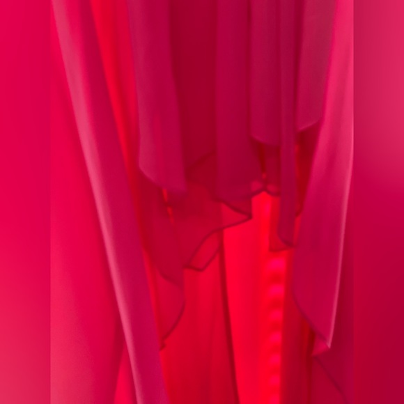 New/Never Used - ADRIANNA PAPELL ONE SHLDR HIGHLOW CHIFFON Dress - Picture 8 of 13